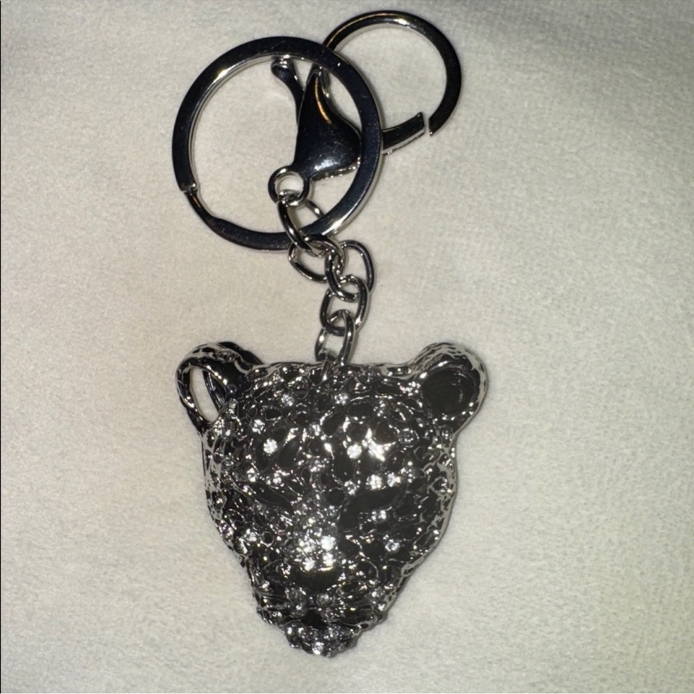 Crystal Silver Black Tiger Keychain-Purse
Jewelry, NWT
Size: OS
$33 $55